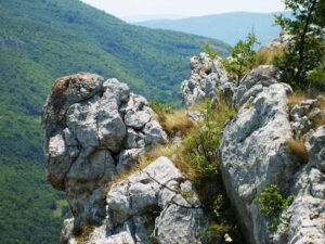 Kraški oblik na brdu Litica